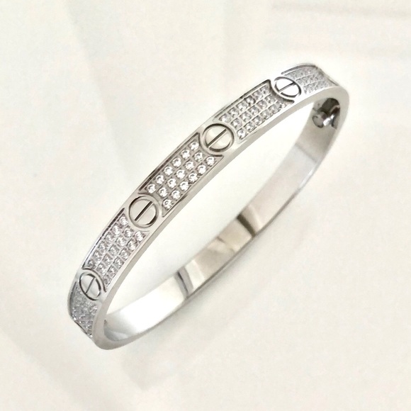 Pavé Screw Bracelet Stainless Steel Classic Model - Picture 5 of 8